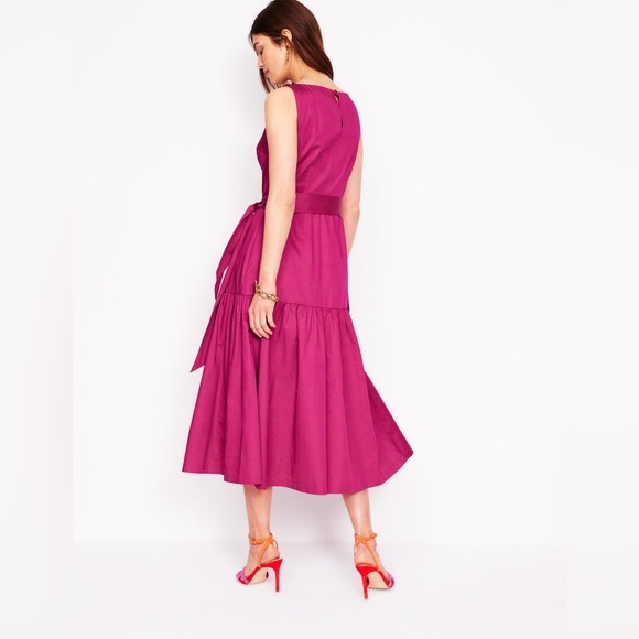 NWT BODEN Deep Tier Fit & Flare Dress size 12 color Cherry Jam - Picture 7 of 9